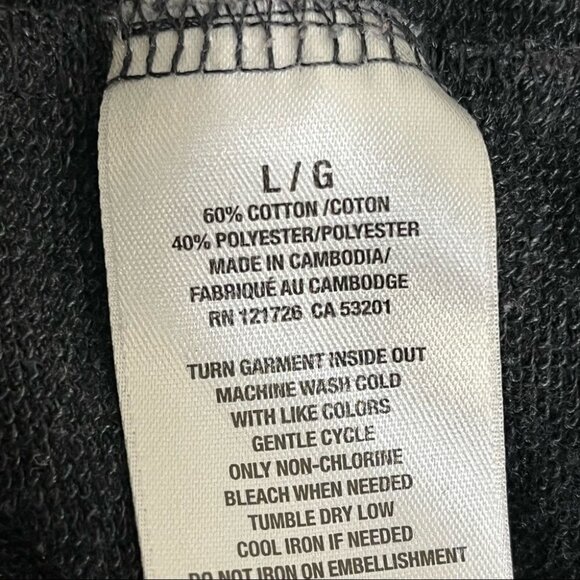 Size L Aeropostale Grey Cropped Hoody - Picture 6 of 6